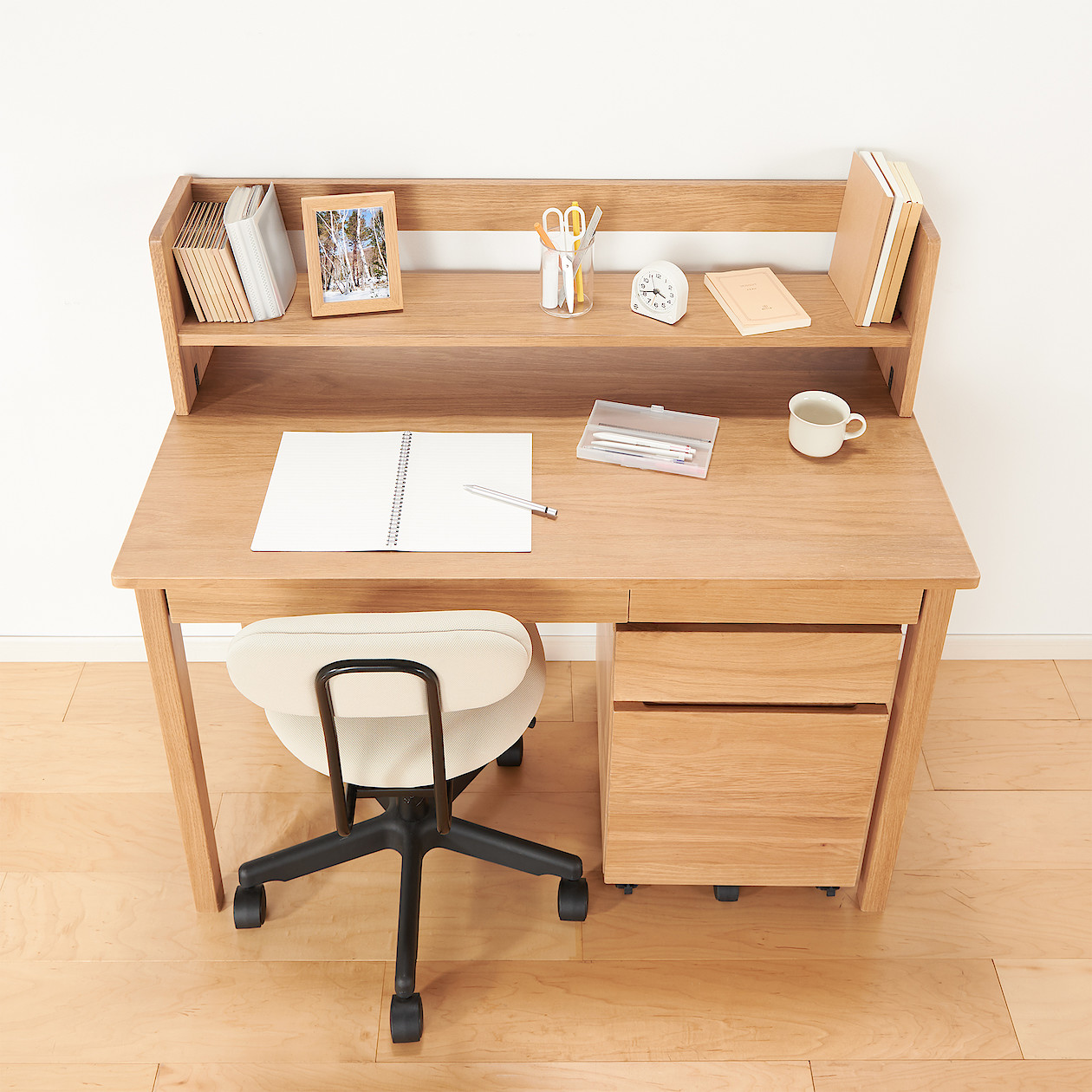 Wooden 2024 desk shelves