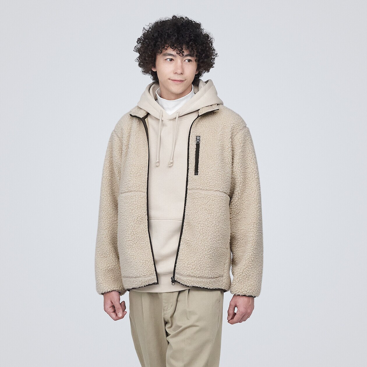 Shop Boa Fleece Jacket online | Muji UAE