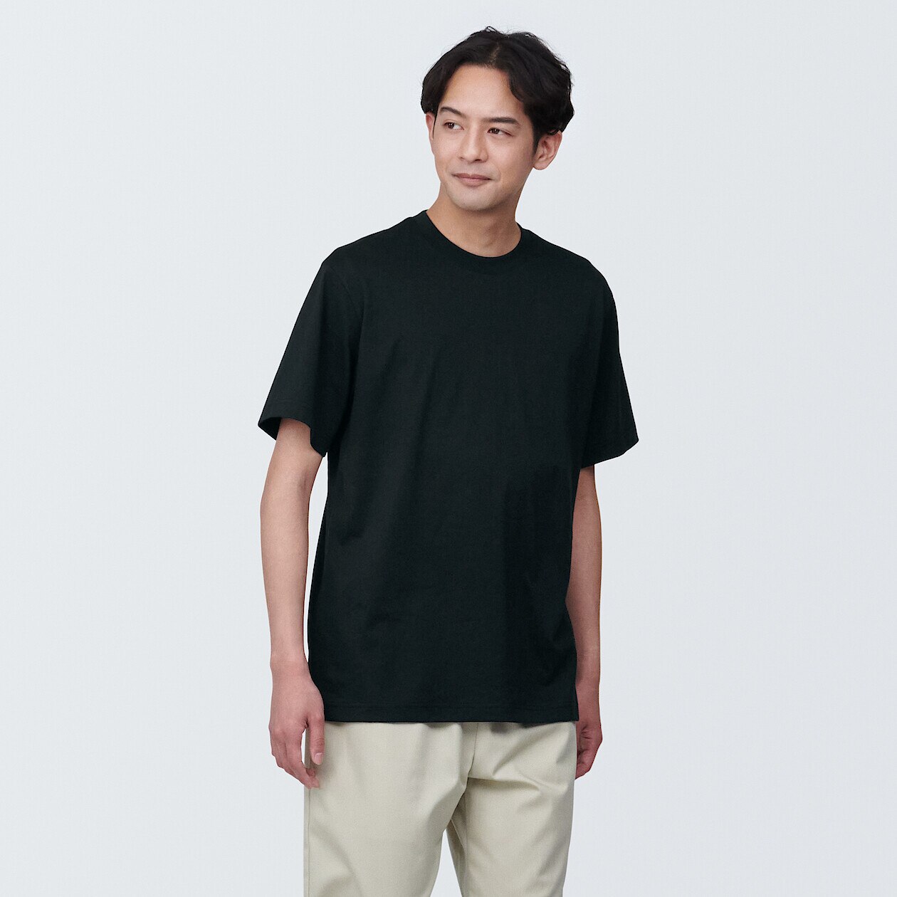 Shop Jersey Crew Neck Short Sleeve T-Shirt online | Muji UAE