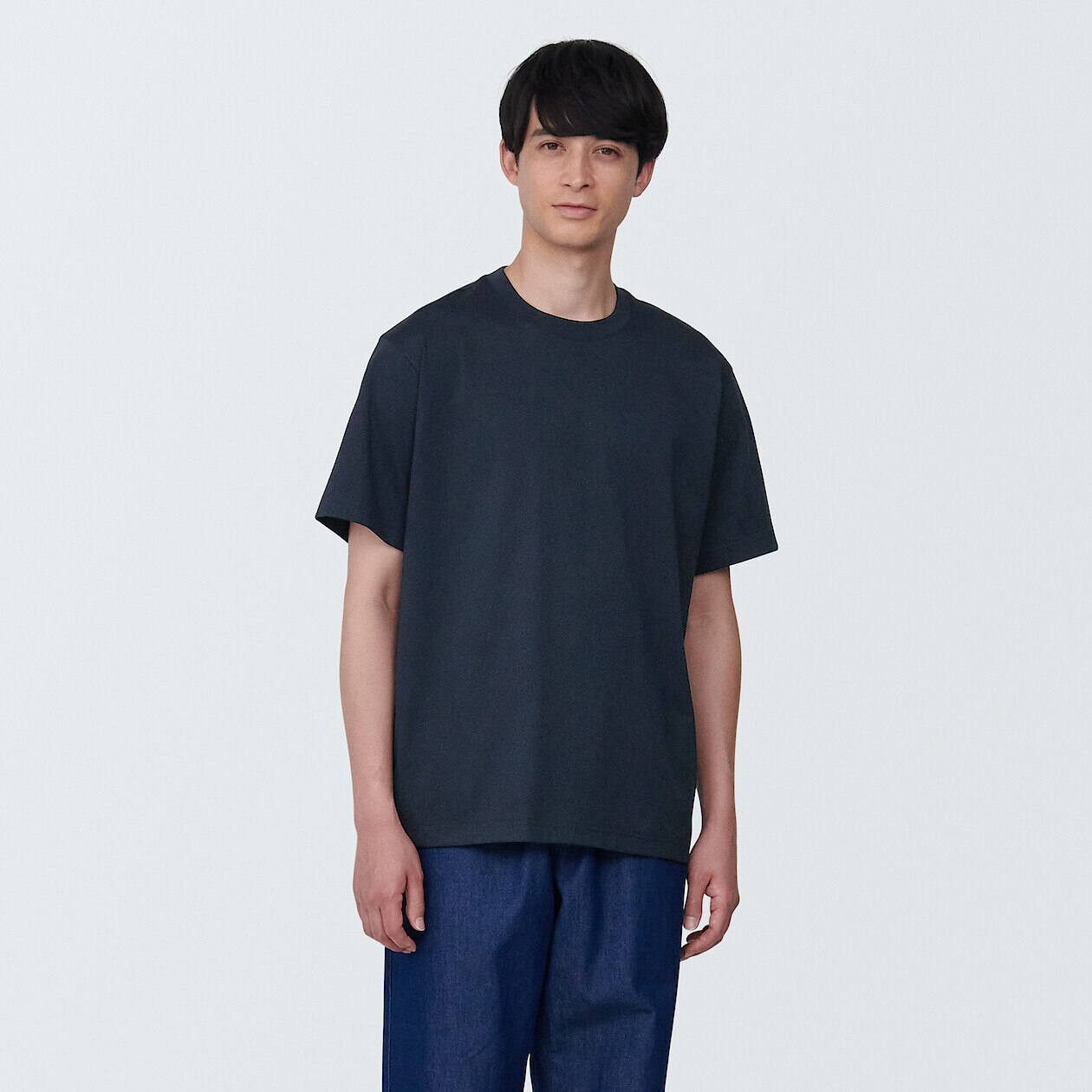 Shop Jersey Crew Neck Short Sleeve T-Shirt online | Muji UAE