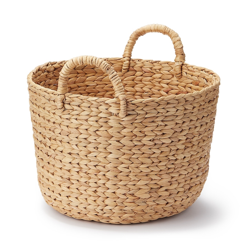 Wicker basket deals with lid small